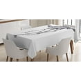 thumbnail image 1 of Ambesonne Dinosaur Tablecloth Rectangular Table Cover, Skeleton Dead Predator, 60"x90", Black White, 1 of 4