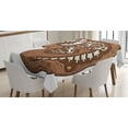 thumbnail image 1 of Ambesonne Dinosaur Tablecloth Rectangular Table Cover, T-Rex Fossil in Ground, 60"x84", Brown White, 1 of 4