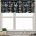 thumbnail image 1 of Ambesonne Diver Valance Pack of 2, Shark Sea Turtle Submarine, 42"X18", Multicolor, 1 of 5