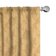 thumbnail image 1 of Ambesonne Dog Window Curtains, Silhouettes of Puppies Pattern, Each 28" W x 63" L, Pastel Brown and Dark Peach, 1 of 4