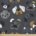thumbnail image 1 of Ambesonne Dog Lover Fabric by the Yard Upholstery, Sketchy Funny Puppy Faces, 5 Yards, Dark Blue Grey and Ginger, 1 of 5