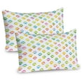 thumbnail image 1 of Ambesonne Dog Lover Pillow Sham 2 Pack, Abstract Footprint, 30"x20", Multicolor, 1 of 3