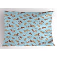 thumbnail image 1 of Ambesonne Dog Lover Pillow Sham, Playful Golden Puppy, 36" X 20", Multicolor, 1 of 2