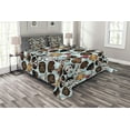 thumbnail image 1 of Ambesonne Dog Lover Quilted Bedspread Set 3 Pcs, Canine Breeds Love, Queen Size, Multicolor, 1 of 3