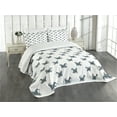 thumbnail image 1 of Ambesonne Dog Lover Quilted Bedspread Set 3 Pcs, Siberian Husky Puppy, Queen Size, Blue Grey Black White, 1 of 5