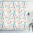 thumbnail image 1 of Ambesonne Dog Lover Shower Curtain, Cartoon Dachshund, 69"Wx70"L, Multicolor, 1 of 3