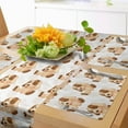 thumbnail image 1 of Ambesonne Dog Lover Table Runner & Placemats, Animal Character Pet Fun, Placemat 4 pcs + Runner 14"x72", Beige and Brown, 1 of 2