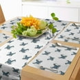 thumbnail image 1 of Ambesonne Dog Lover Table Runner & Placemats, Siberian Husky Puppy, Placemat 4 pcs + Runner 12"x90", Blue Grey Black White, 1 of 2