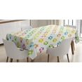 thumbnail image 1 of Ambesonne Dog Lover Tablecloth Rectangular Table Cover, Abstract Footprint, 52"x70", Multicolor, 1 of 4