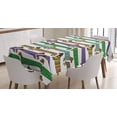 thumbnail image 1 of Ambesonne Dog Lover Tablecloth Rectangular Table Cover, Dachshunds in Clothes, 52"x70", Multicolor, 1 of 4