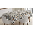 thumbnail image 1 of Ambesonne Dog Lover Tablecloth Rectangular Table Cover, Types of Dog Faces Heads, 52"x70", Multicolor, 1 of 4