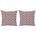 thumbnail image 1 of Ambesonne Dog Lover Throw Pillow Cover 2 Pack, Doodle Puppy, 24", Pink Multicolor, 1 of 2