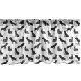 thumbnail image 1 of Ambesonne Dog Lover Valance Pack of 2, Types of Dogs Polka Dots, 42"X18", Charcoal Grey and White, 1 of 3