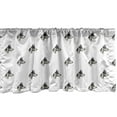 thumbnail image 1 of Ambesonne Dog Lover Window Valance, Continuous Dog Lover Pattern of Side Look Breed Head, Curtain Valance for Kitchen Bedroom Decor with Rod Pocket, 54" X 18", White Charcoal Grey, 1 of 3