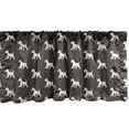 thumbnail image 1 of Ambesonne Dog Lover Window Valance, Silhouette Schnauzers, 54" X 12", Taupe and White, 1 of 3