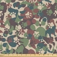 thumbnail image 1 of Ambesonne Dog Paw Fabric by the Yard Upholstery, Camouflage Art Animal Feet, 2 Yards, Beige Green and Rust, 1 of 5