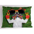 thumbnail image 1 of Ambesonne Dog Pillow Sham, Gay Dog Peace Sign Pride, 36" X 20", Multicolor, 1 of 2
