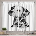 thumbnail image 1 of Ambesonne Dog Print Kitchen Curtains, Dalmatian Puppy Portrait, 55"x24", Pearl Cinnamon Dark Grey, 1 of 1