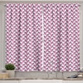thumbnail image 1 of Ambesonne Dog Print Kitchen Curtains, Repetitive Animal Heads, 55"x30", Pale Fuchsia and Grey Teal, 1 of 3