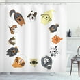 thumbnail image 1 of Ambesonne Dog Shower Curtain, Various Cartoon Dog Design, 69"Wx75"L, Multicolor, 1 of 3