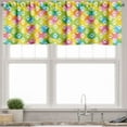 thumbnail image 1 of Ambesonne Dog Valance Pack of 2, Watercolor Blobs Footprints, 54"X12", Multicolor, 1 of 2