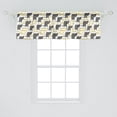 thumbnail image 1 of Ambesonne Dog Window Valance, Sketch Style Canine Pattern, 54" X 18", Grey Marigold White, 1 of 3
