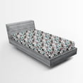 thumbnail image 1 of Ambesonne Dogs Fitted Sheet 2 Pcs Set, Boston Terriers and Flowers, Twin, Multicolor, 1 of 3