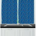 thumbnail image 1 of Ambesonne Dogs Kitchen Curtains, Christmas Time Dogs with Sleds, 55"x39", Multicolor, 1 of 2