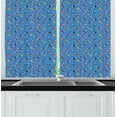 thumbnail image 1 of Ambesonne Dogs Kitchen Curtains, Skater Dogs in Sweaters Xmas, 55"x39", Multicolor, 1 of 2