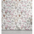 thumbnail image 1 of Ambesonne Dogs Peel & Stick Wallpaper for Home, Kawaii Puppies Funny Animals, 13"x72", Pink Grey and White, 1 of 6