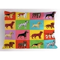 thumbnail image 1 of Ambesonne Dogs Pillow Sham, Different Breeds Animal Lover, 36" X 20", Multicolor, 1 of 2