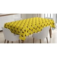thumbnail image 1 of Ambesonne Dogs Tablecloth Rectangular Table Cover, Fun Pet Characters on Yellow, 52"x70", Yellow Pale Brown Black, 1 of 4