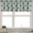 thumbnail image 1 of Ambesonne Dogs Valance Pack of 2, Puppy Heads Pattern Comical, 54"X12", Almond Green Grey, 1 of 3
