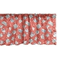 thumbnail image 1 of Ambesonne Dogs Window Valance, Dogs in Santa Claus Hats Xmas, 54" X 18", Dark Coral Pale Grey, 1 of 3
