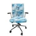 thumbnail image 1 of Ambesonne Dolphin Office Chair Cover Stretchable High Back, Underwater Fish Pattern, Blue and Grey, 1 of 1