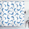 thumbnail image 1 of Ambesonne Dolphin Shower Curtain, Wildlife Under the Sea, 69"Wx70"L, Blue White, 1 of 5