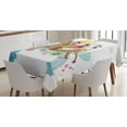 thumbnail image 1 of Ambesonne Donkey Tablecloth Rectangular Table Cover, Cartoon Composition, 52"x70", Multicolor, 1 of 4