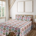 thumbnail image 1 of Ambesonne Donuts Fitted & Flat Sheet with Sham 3 Pcs Set, Circular Motifs Art Funny, Twin, Multicolor, 1 of 1