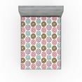 thumbnail image 1 of Ambesonne Donuts Fitted Sheet, Circular Motifs Art Funny, Queen Size, Multicolor, 1 of 5