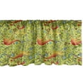 thumbnail image 1 of Ambesonne Doodle Window Valance, Continuous Stars Rainbows Stripes Curly Ornaments Colorful Pattern, Curtain Valance for Kitchen Bedroom Decor with Rod Pocket, 54" X 18", Apple Green and Multicolor, 1 of 2