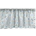 thumbnail image 1 of Ambesonne Dot Valance Pack of 2, Floral Abstract and Geometric, 42"X18", Pale Blue Dark Teal, 1 of 3