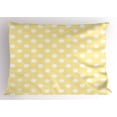 thumbnail image 1 of Ambesonne Dots Pillow Sham, Retro Polka Dots Yellow, 36" X 20", Pale Yellow White, 1 of 2