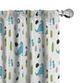 thumbnail image 1 of Ambesonne Dragon Curtains, Boy and Girl Animal, Pair of 28"x95", Multicolor, 1 of 5