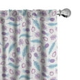 thumbnail image 1 of Ambesonne Dragon Curtains, Repeating Pattern of Feather, Pair of 28"x95", Pale Pink Pale Blue, 1 of 5