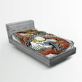 thumbnail image 1 of Ambesonne Dragon Fitted Sheet, Chinese Zodiac Signs, Twin XL Size, Multicolor, 1 of 2