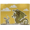 thumbnail image 1 of Ambesonne Dragon Jigsaw Puzzle, Knight with Dragon, Heirloom-Quality Fun Activity for Family Durable Cardboard, 1000 pcs, Yellow, 1 of 5