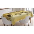 thumbnail image 1 of Ambesonne Dragon Tablecloth Rectangular Table Cover, Chinese Eastern Myth, 60"x84", Mustard and Black, 1 of 4