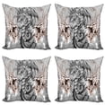 thumbnail image 1 of Ambesonne Dragon Throw Pillow Cover 4 Pack, Scary Creature Sketch, 16", Grey Umber, 1 of 6