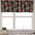 thumbnail image 1 of Ambesonne Dragon Valance Pack of 2, Colorful Ornamental Snakes, 54"X18", Charcoal Grey Multicolor, 1 of 4