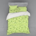 thumbnail image 1 of Ambesonne Dragonfly Bedding Set 4 Pcs, Flowers Nature Spring, Queen, Hunter Green and Pistachio, 1 of 2